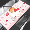 Girls Pink Office Non-Slip Leather Mouse Pads Gaming Accessories PC Games Hello Kitty Kids Writing Desk Mat Bedroom Tablecloth.