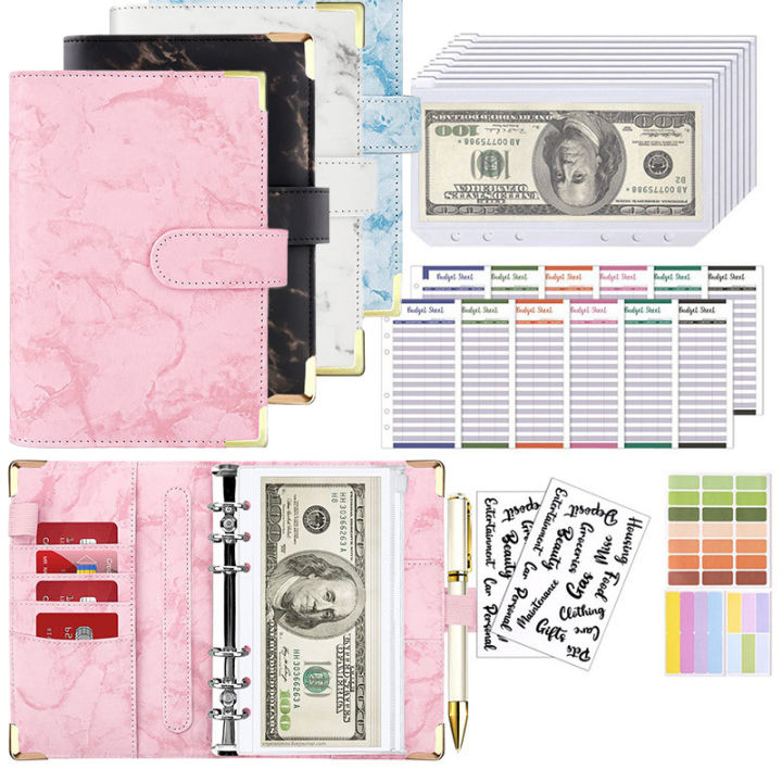 Finance Manager Notebook New Budget Plan Notebook A6 Cash Envelope Saving Money 6 Holes Binder ...