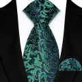 Luxury 8CM Tie For Man Suit Set Paisley Floral Solid Necktie Handkerchief Set Pocket Square Business Wedding Party Gravat. 