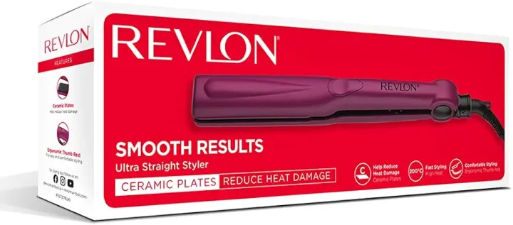 Revlon RVST2176 Ceramic Ultra Straight Hair Straightener 200 Degree C High Heat Pink