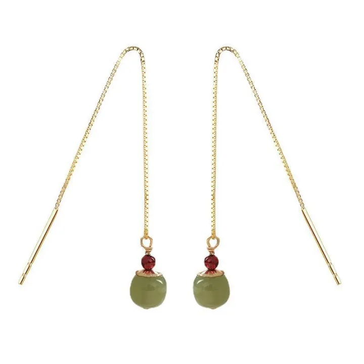 VENTFILLE%20Gold%20Color%20Hetian%20Jade%20Earrings%20for%20Women%20Green%20Round%20Jewelry%20Girls%20%20%20Dropshipping%20Wholesale%20-%20Image%206