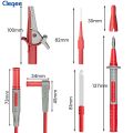 Cleqee CKT004 multimeter test lead kit test cable 4mm banana plug with crocodile clip wire perforation probe for electrical test. 