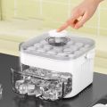 50 Grid Ice Cube Mold Large Capacity Reusable Ice Maker Household Food Grade Double-Layer Ice Storage Box Ice Cube Tray Mold.