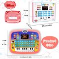 Educational Learning Kids Laptop Tablet Computer Plus Piano with led Screen Music Fun Toy Activities for Kids Toddlers 1 2 3 4 5 6 + Year Old albhabet Words Sound a b c 1 2 3. 