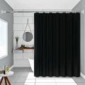 Simple Style Black Shower Curtain Pure Black Design Bathroom Decorative Curtain Partition Curtain PEVA Waterproof Material. 