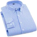 Plaid Men's Shirt Casual Thin Long Sleeve Printed Shirt Korean Slim Fit Thin Long Sleeve Printed Shirts for Man Striped Tops. 