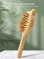 Eco Bamboo Hair Brush Nature Wooden Anti-Static Detangle Brush Hair Scalp Massage Comb Air Cushion Styling Tools for Women Men. 