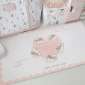 Leather Desk Pad Protector Pink Bunny Gradient Rabbit Love Mouse Pad Office Desk Mat Waterproof Non-Slip PU Desk Blotter Pad. 