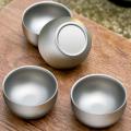 50ml Pure Titanium Bilayer Small Tea Cup For Camping Outdoor Coffee Tea Drinking Brewing Tea Cup Accessories. 