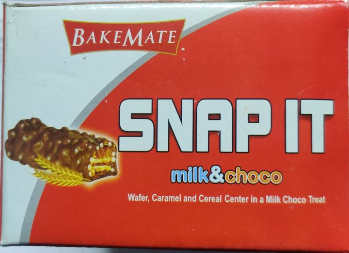 Bakemate Snap It Milk& Choco Choclate  15 g (Pack of 30)