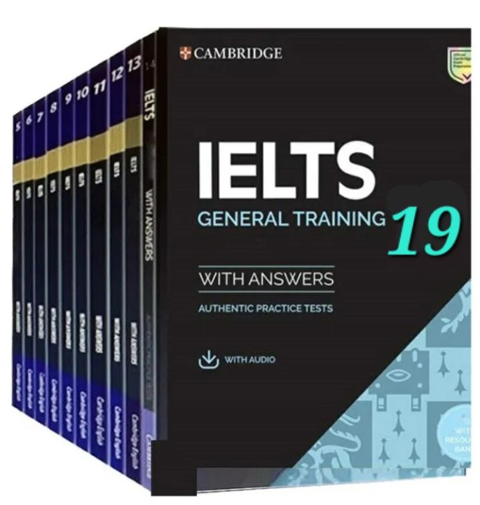 Cambridge English  IELTS General Training 19 books set 1 to 19 with audio qr code for listening ( official ielts exam preparation )