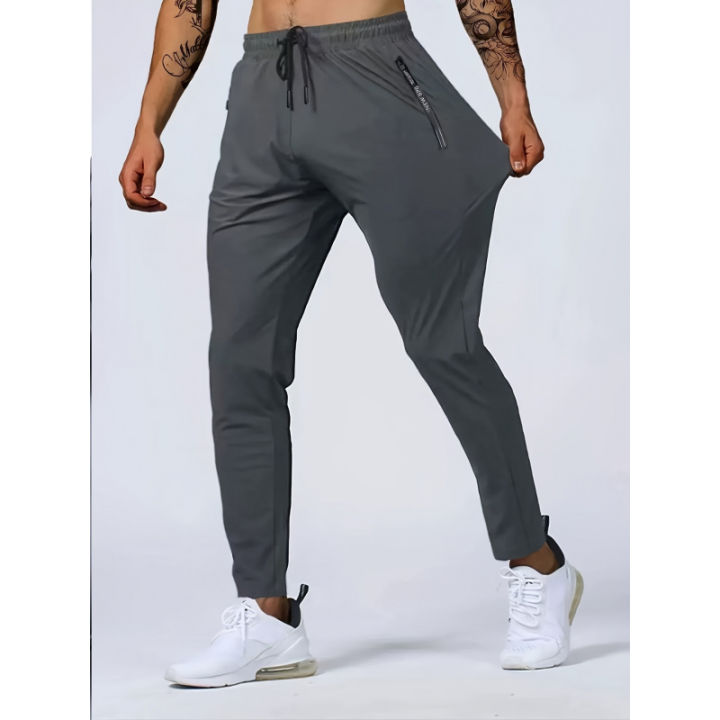 Gym Clothes Man Football Fitness High-elastic Drawstring Sweatpants Pajama Pants Running Training Joggings Fishing Loose Men's