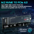JEYI M.2 NVME to PCIe 4.0 x16 Adapter, M.2 NVMe SSD to PCI-e 4.0 Expansion Card, Supports 2280/60/42/30 Solid State Drives. 