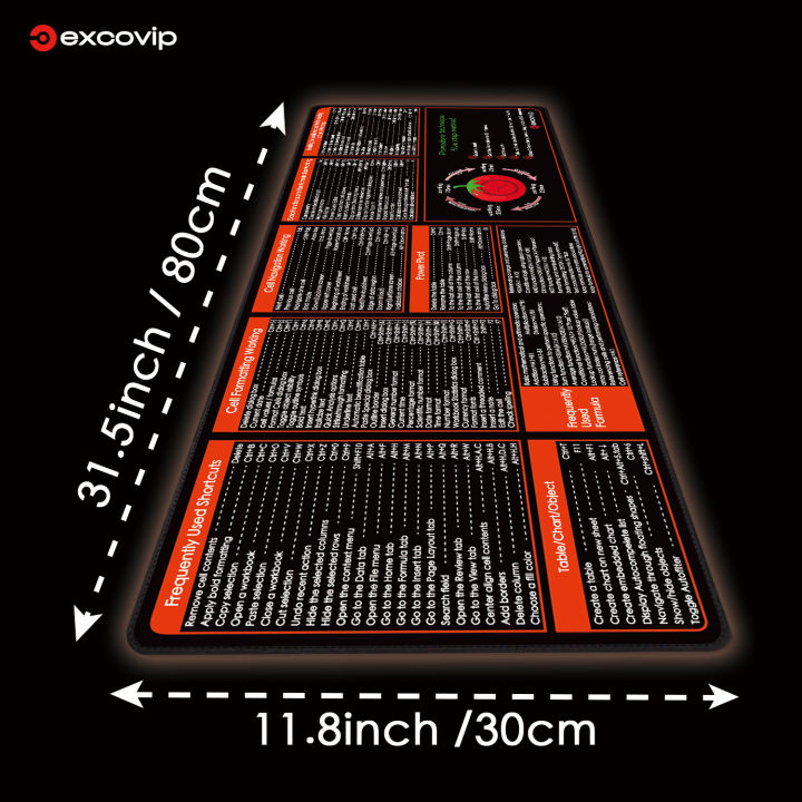 EXCO%20Excel%20Shortcut%20Mouse%20Pad%20Large%20Cheat%20Sheet%20Keyboard%20Mousepad%20Office%20Pomodoro%20Technique%20Desk%20Mat%20Stitched%20Edge%20Non-Slip%20Base%20-%20Image%206