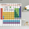 VIKAMA Periodic Table Shower Curtain Science-themed bathroom decor with fun chemistry patterns Perfect for your bathroom. 