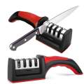Multifunctional Kitchen 3 Segment High Quality Knife Sharpener Stainless Steel Household Hand Held Machine Effortlessly Enhance Blades Sharpness, Ensuring Optimal Cutting Performance And Durability. 