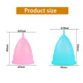 2Pcs Women Menstrual Cup Medical Silicone Vaginal Cups Reusable Menstrual Bowl Feminine Hygiene cup for Menstruation Collection. 