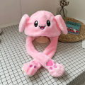 Cute Bunny Hat Ear Moving Jumping Hat Plush Rabbit Hat Cute Cap For Girls Children'S Hats. 