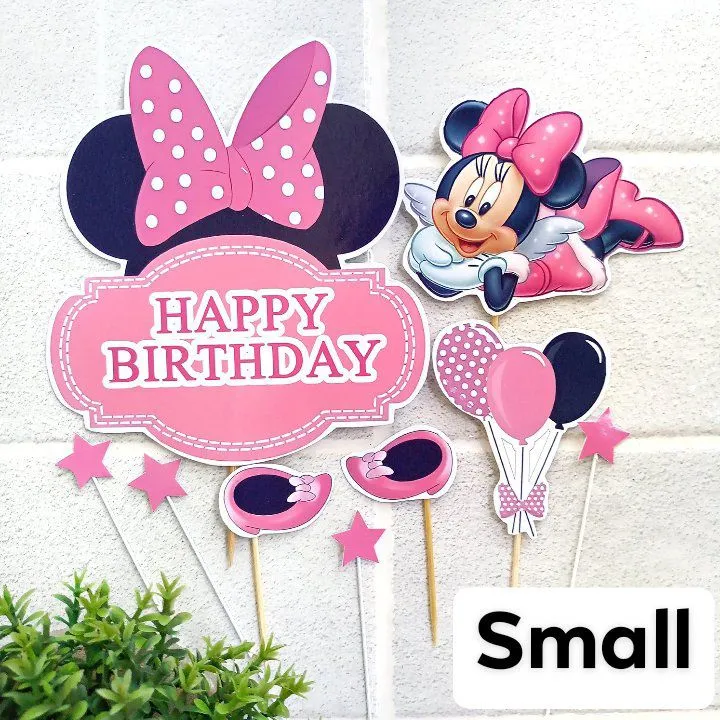 Minnie%20Mouse%20Theme%20Printable%20Picture%20Cake%20Topper%20Pack%20for%20To%20Decorate%20the%20Cake%20-%20Image%204