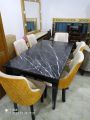 6 Chair Marble top dining table. 