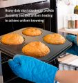 6 Holes Cupcake Baking Tray Non Stick Cake Baking Pan Round Shape Tool Cake Mold. 