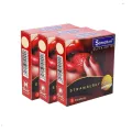 Sensation Super Dotted Condom Strawberry Flavor | Combo Pack 3x3=9pcs Condom for Men.