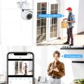 8MP Wifi IP Outdoor Wireless Security Surveillance PTZ Camera 4X Zoom Cameras AI Human Tracking Two-way Audio HD Night Color Cam. 