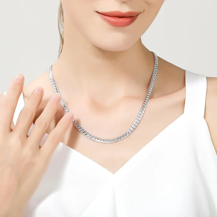 18K%20Gold/Silver%20Color%206mm%20Full%20Sideways%20Necklace%208/18/20/24%20Inch%20Chain%20For%20Woman%20Men%20Fashion%20Wedding%20Engagement%20Jewelry%20-%20Image%205