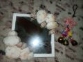 decore mirror,hand made mirror with seashells and pearls. 