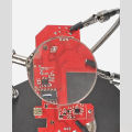3X Magnifying Glass Helping Hands Soldering Stand Station PCB Holder Flexible Arms Metal Base Storage Tray for Electronic. 