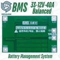 BMS 3S 40A 12.6V Balanced 18650 Li-ion Lithium Battery Charging BMS Board Balanced Charging Module. 