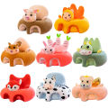 Baby Support Seat Cover Infant Cartoon Animal Plush Learning To Sit Sofa Skin Comfortable Stuffed Doll Baby Rest Seat Chair. 