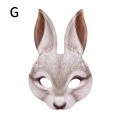3D Animal Mask Halloween Masquerade Ball Masks Tiger Pig Half Face Mask Party Carnival Fancy Dress Costume Props. 