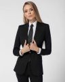 black ladies coat pant suit. 