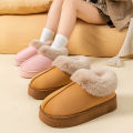 Winter Women Shoes Fashion Snow Boots Fluffy Plush Faux Fur Soft Slippers Outdoor Indoor Comfortable Warm Home men's Shoes.