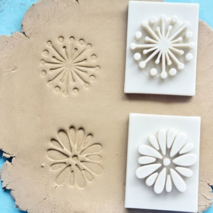 2Pcs%20Boho%20Wildflower%20Clay%20Stamps%20Dandelion%20Flower%20DesignTexture%20Molds%20for%20Polymer%20Clay%20Pottery%20Ceramic%20Decor%20Crafts%20-%20Image%202