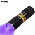 9 LED 395-400nm UV Light Flashlight Mini Torch Money Ore Leakage Id Invisible Ink Marker Pet Stains Cat Tinea Checker Use AAA.