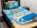 Kids Printed cartoon single pair pure cotton bedsheets. 