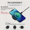 VIKEFON Wireless Charger Pad Stand Desktop Ultra-thin Mobile Phone Fast Charging Dock Station For iPhone 14 13 12 Samsung Xiaomi. 