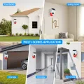 2PCS Outdoor Waterproof Wireless 120dB Charging Security Sound Alarm Detector PIR Motion Sensor For Home Burglar alarm system. 