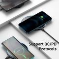 Wireless Charger Pad Stand Desktop Ultra-thin Mobile Phone Chargers Fast Charging Station For iPhone 15 14 13 12 Samsung Xiaomi. 