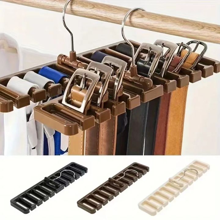 Rotate Scarf Rack Tie Belt Hanger Wardrobe Belt Rotating Organizer Rack Multifuctional ...