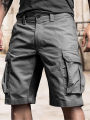 Classic Cargo Shorts, Men's Casual Multi-Pocket Outdoor hiking work pants Cargo Shorts For Outdoor Wear In Summer，Men's Solid Co. 