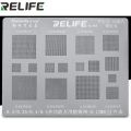 RELIFE Multi-Purpose BGA Stencil for 0.3/0.35/0.4/0.5/Parallel/45 Degree Hole Universal Solder BGA Reballing Stencil Solder Net. 