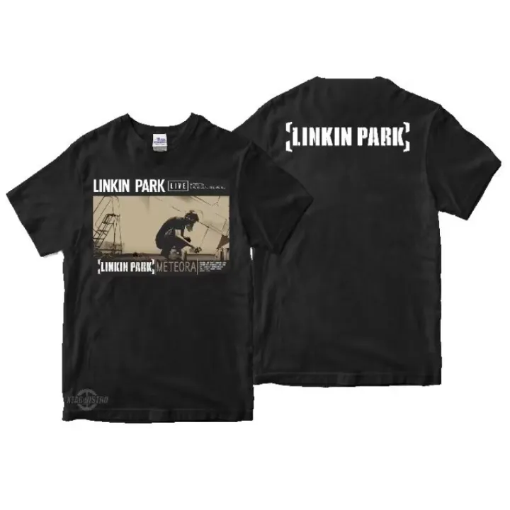 Linkin%20Park%205th%20vintage%20LP%20Meteora%20premium%20printed%20short-sleeved%20T-shirt%20Black%20-%20Image%202
