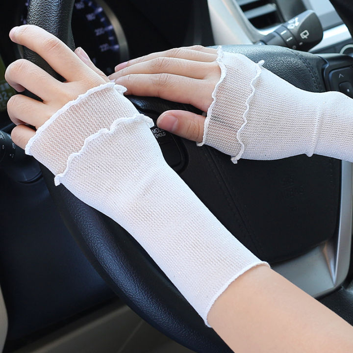Women%20Hand%20Sleeve%20Wrist%20Cuffs%20Ruffled%20Floral%20Black%20Lace%20Elastic%20Bracelet%20Elegant%20Girls%20Wrist%20Gloves%20Thin%20and%20Breathable%20Decorate%20-%20Image%202