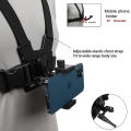 Chest Strap With 360 Rotation Phone Mount Belt For  Hero 12 11 10 9 8 7 iPhone 13 14 Pro Max Insta360 X4 Action Camera. 