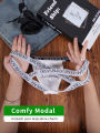 Men's ORLVS Jockstraps Thin Letter Print Waistband U Convex Pouch Modal  Sport Underwear. 