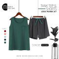 tank top and shorts pajama set for women. 