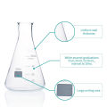 Glass Conical Flask 50ml (1–6 Pcs) – Borosilicate 3.3 Laboratory Erlenmeyer Narrow neck Flask with Graduated Markings – Durable, Heat & Chemical-Resistant Low Form Flask for Mixing, Heating, Experiments, and Storage in School, College, Professional Labs. 